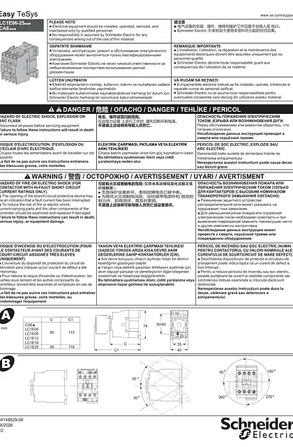schneider施耐德Easy TeSys - LC1E06-25 - 说明页